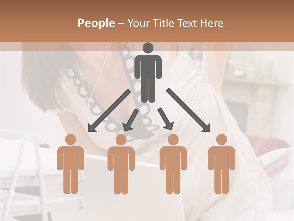 Pregnant Woman In Home Office With A Sore Back PowerPoint Template