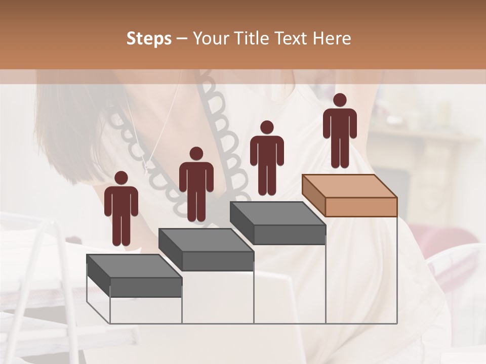 Pregnant Woman In Home Office With A Sore Back PowerPoint Template