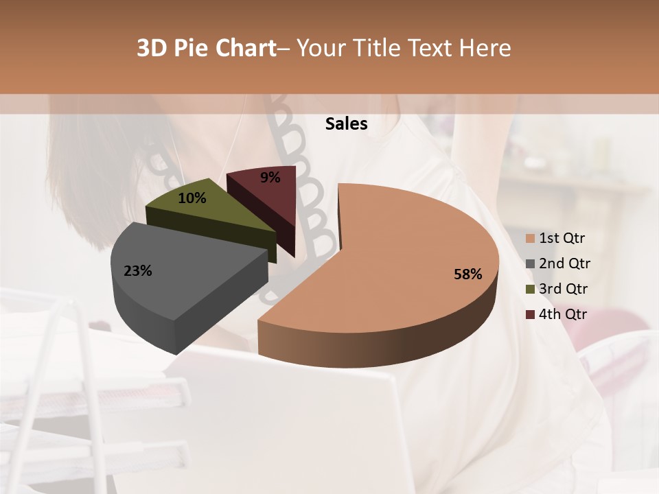Pregnant Woman In Home Office With A Sore Back PowerPoint Template