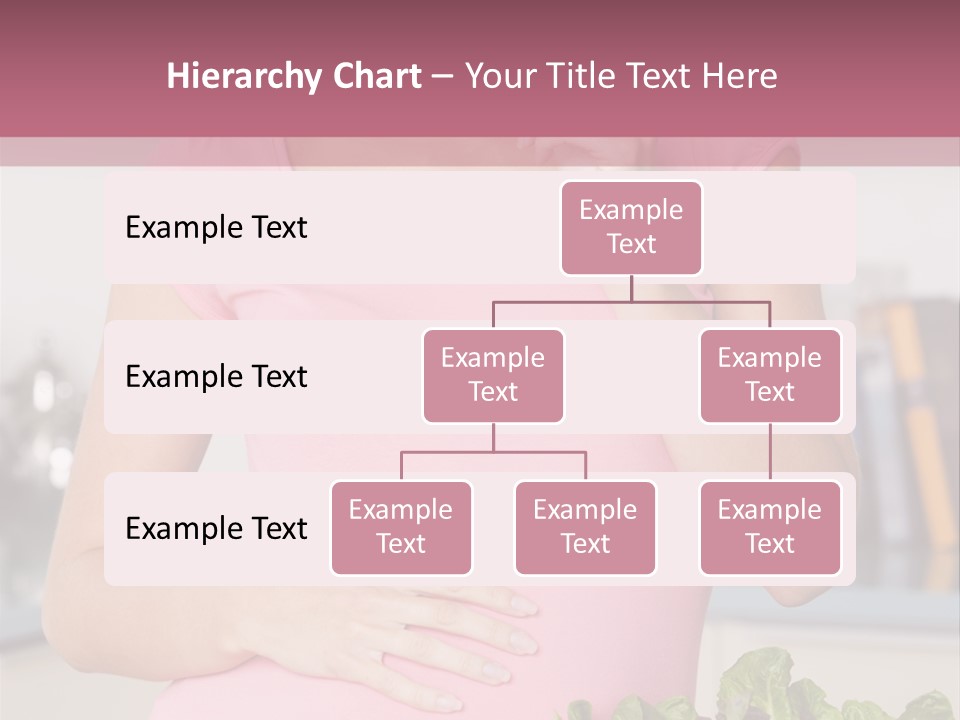 Pregnant Woman In Kitchen Making A Salad And Smiling PowerPoint Template