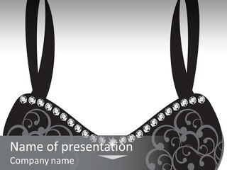 Black Lingerie Stock Vector Illustration: PowerPoint Template