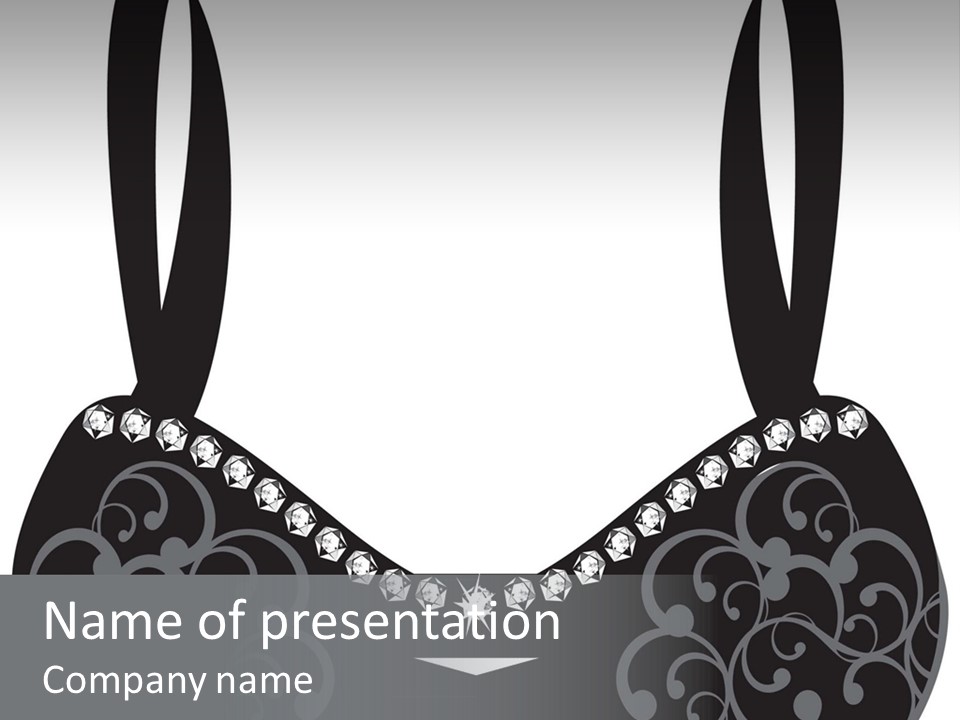 Black Lingerie Stock Vector Illustration: PowerPoint Template