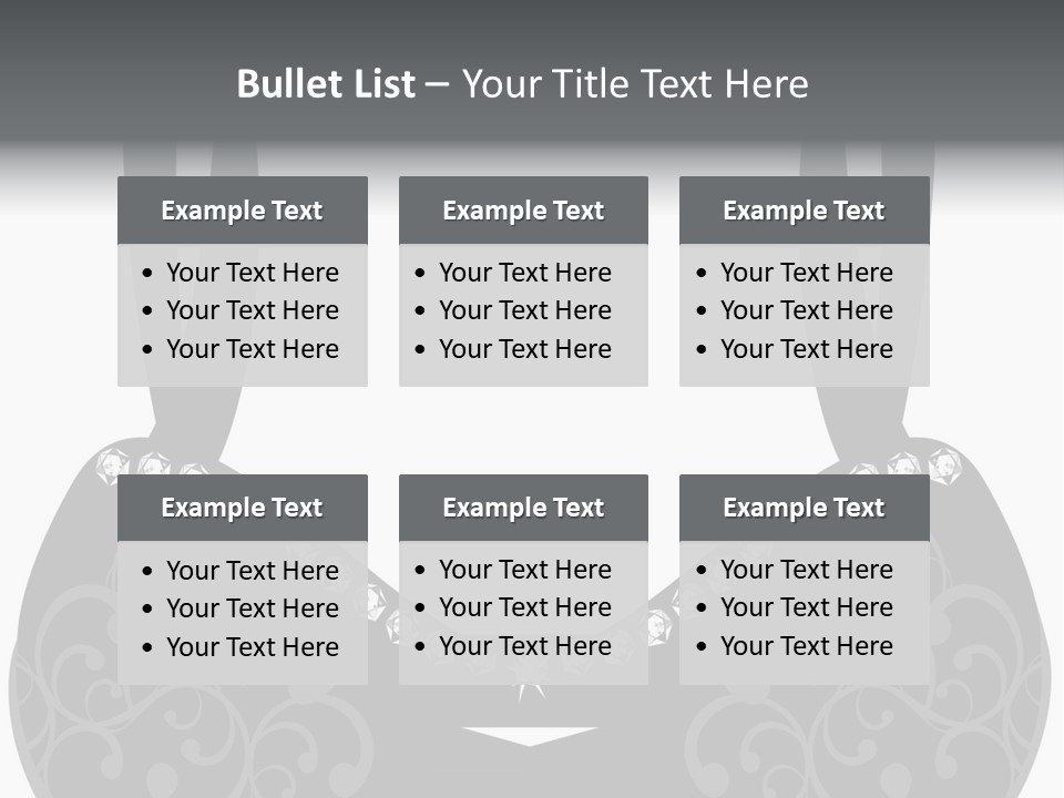 Black Lingerie Stock Vector Illustration: PowerPoint Template