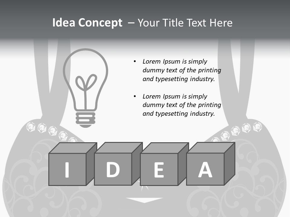 Black Lingerie Stock Vector Illustration: PowerPoint Template