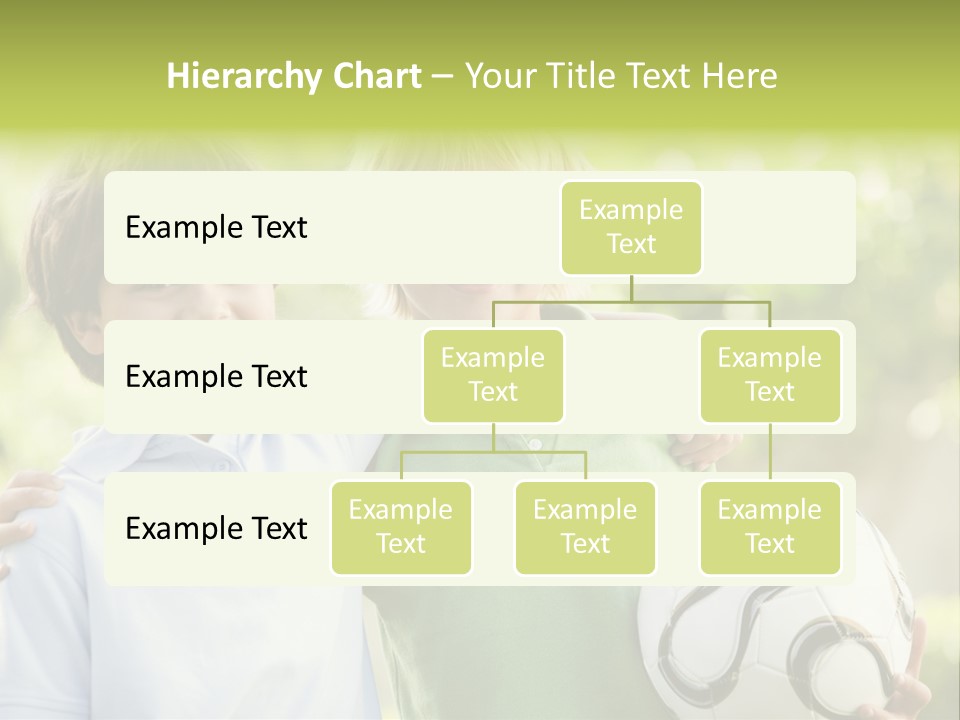 Two Young Boys Outdoors With Soccer Ball Smiling PowerPoint Template