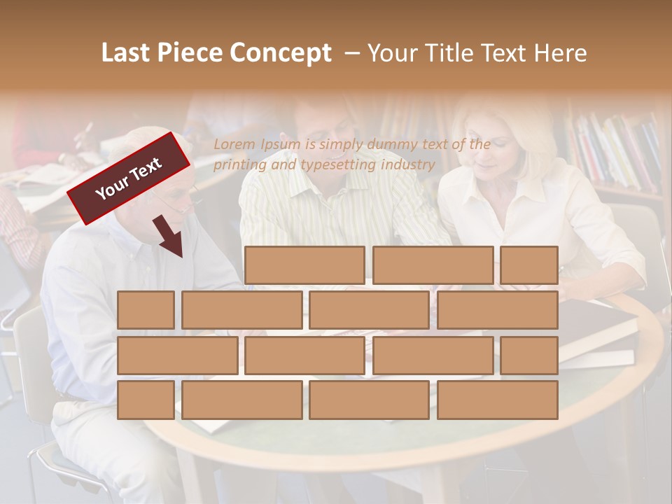 A Group Of People Sitting Around A Table With Books PowerPoint Template