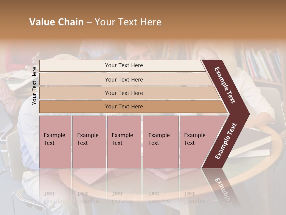 A Group Of People Sitting Around A Table With Books PowerPoint Template