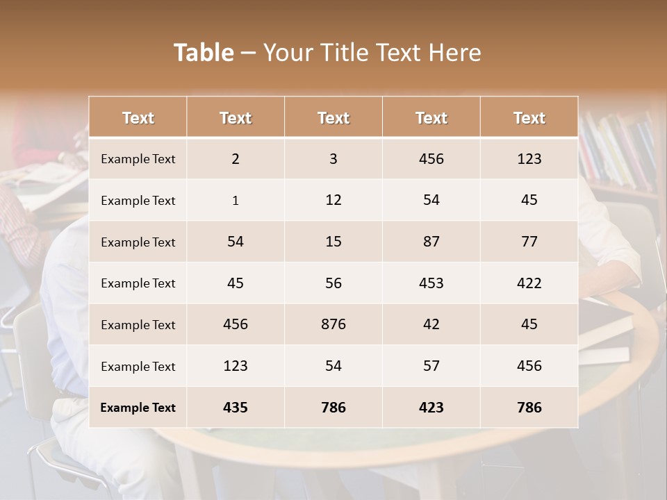 A Group Of People Sitting Around A Table With Books PowerPoint Template