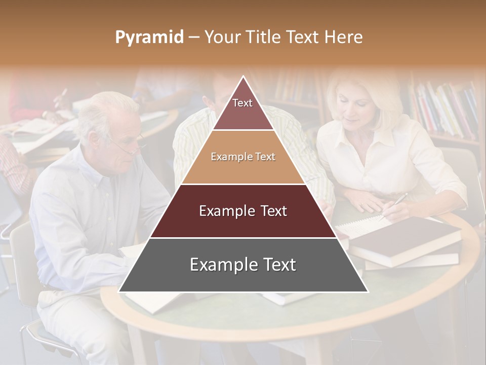A Group Of People Sitting Around A Table With Books PowerPoint Template