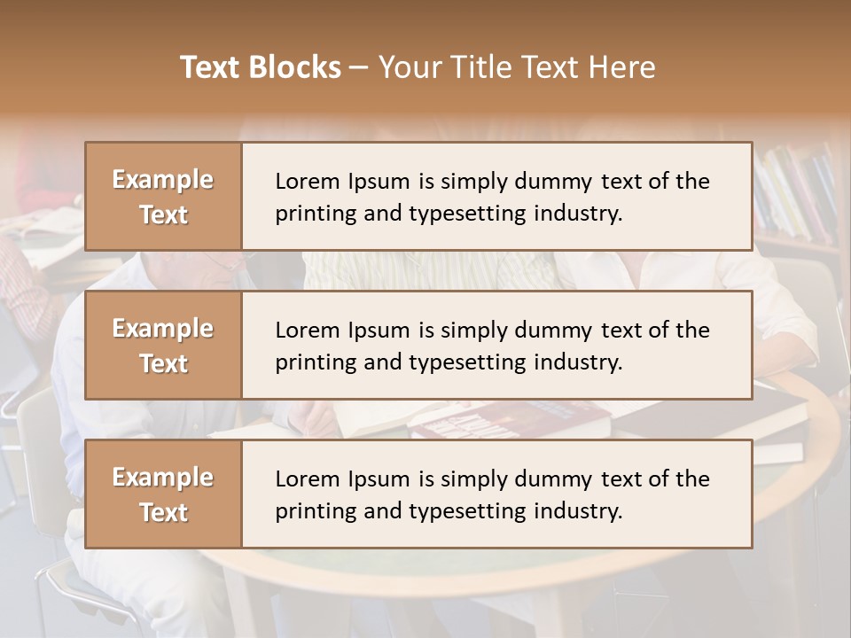 A Group Of People Sitting Around A Table With Books PowerPoint Template