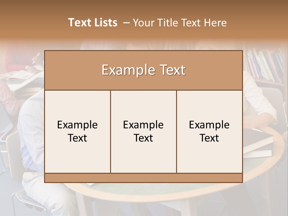 A Group Of People Sitting Around A Table With Books PowerPoint Template