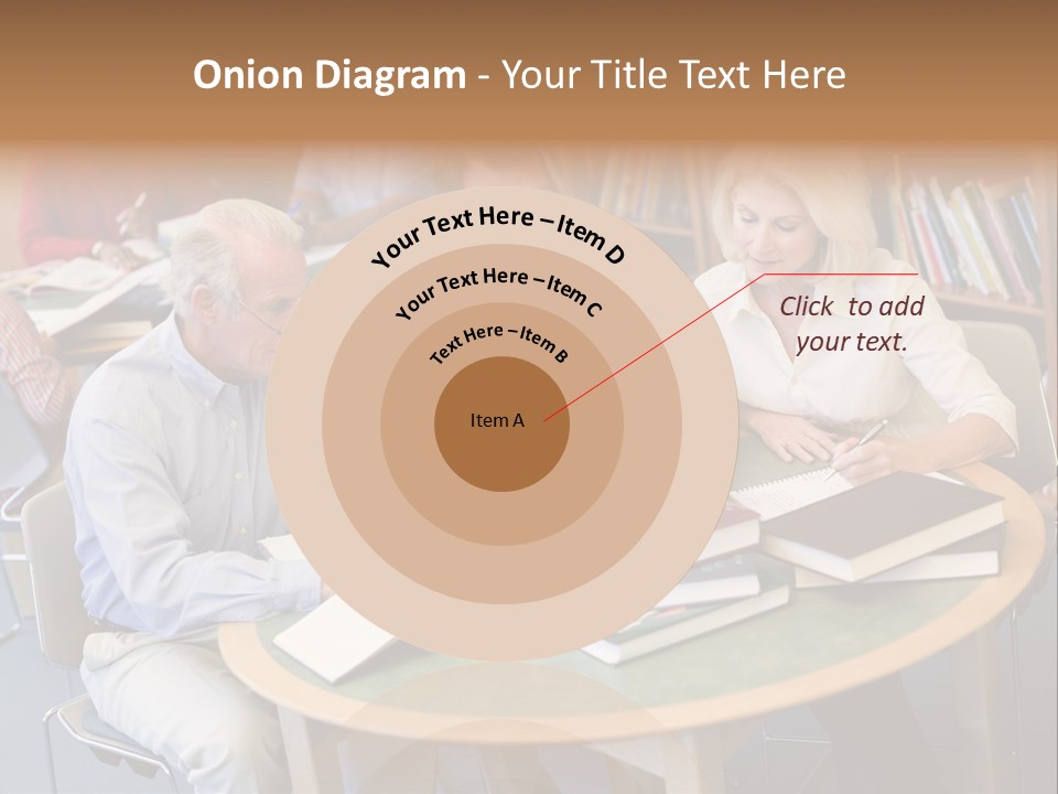 A Group Of People Sitting Around A Table With Books PowerPoint Template