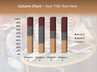 A Group Of People Sitting Around A Table With Books PowerPoint Template