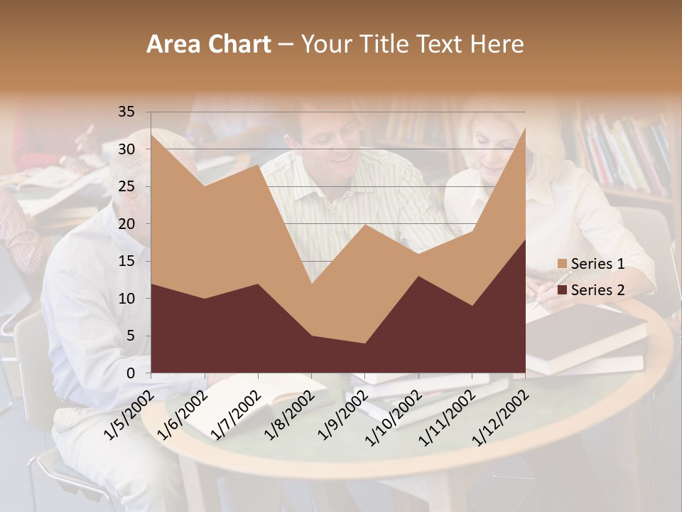 A Group Of People Sitting Around A Table With Books PowerPoint Template