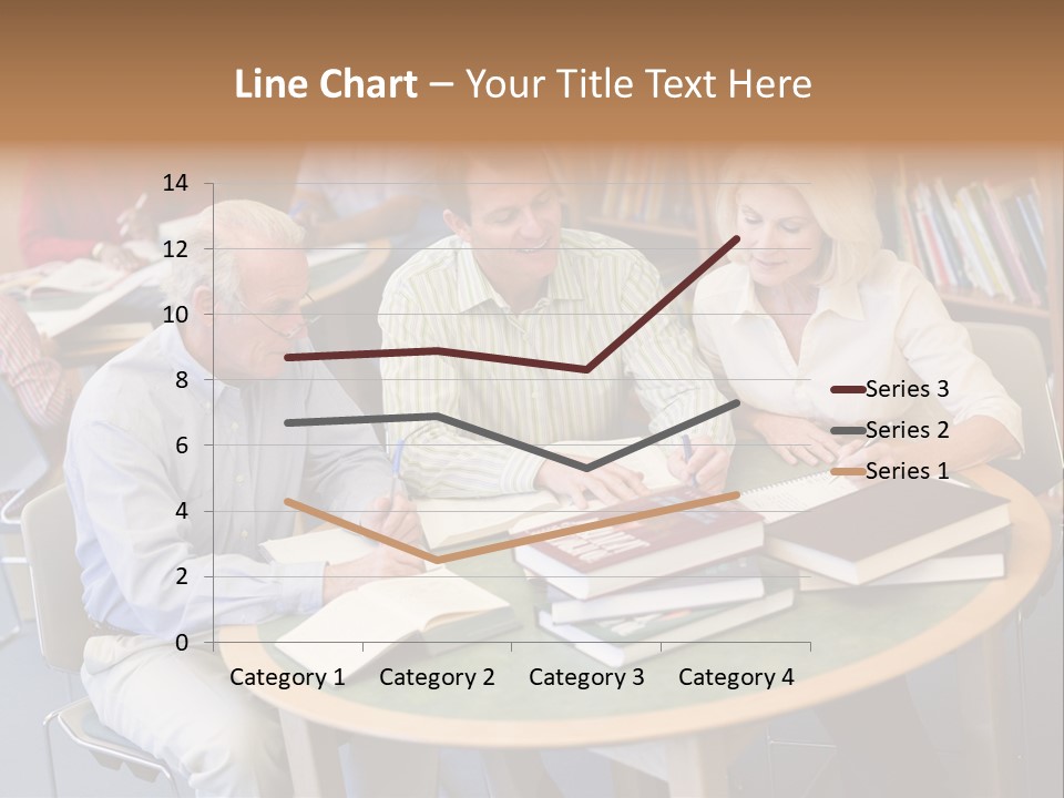 A Group Of People Sitting Around A Table With Books PowerPoint Template