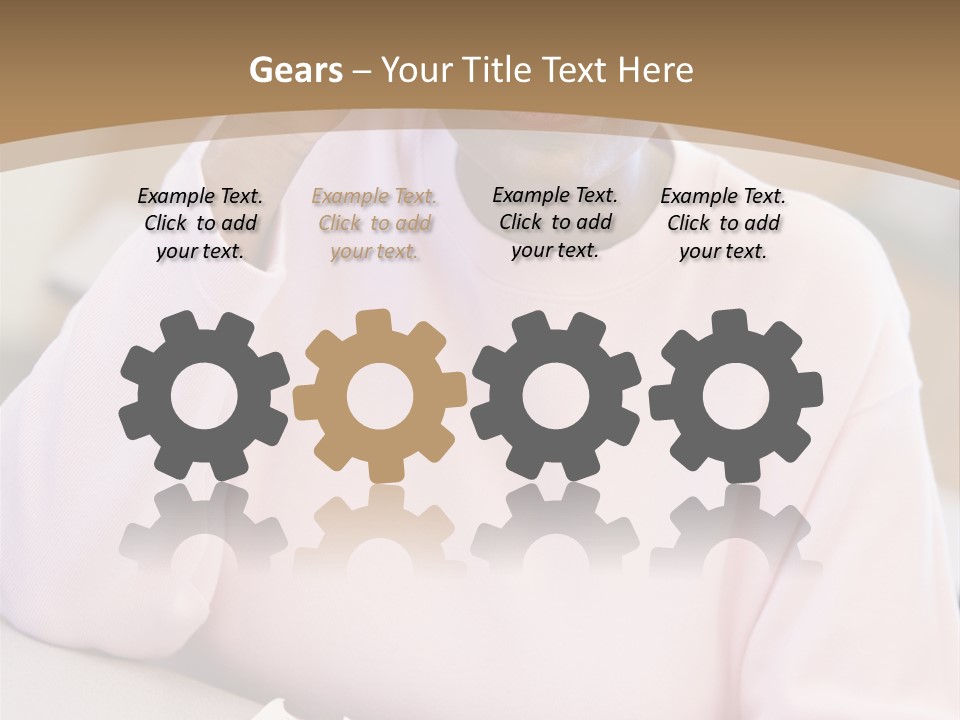 Mature Female Student Looking Confusion In Class PowerPoint Template