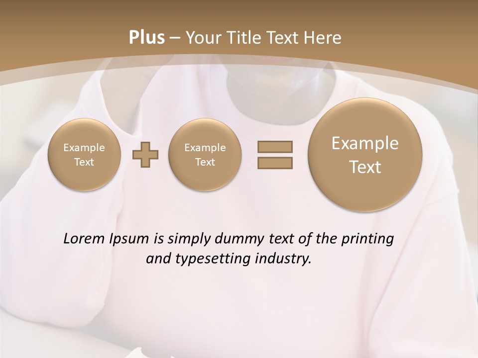 Mature Female Student Looking Confusion In Class PowerPoint Template