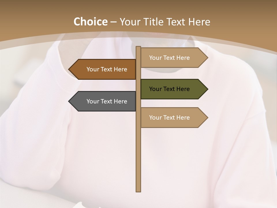 Mature Female Student Looking Confusion In Class PowerPoint Template