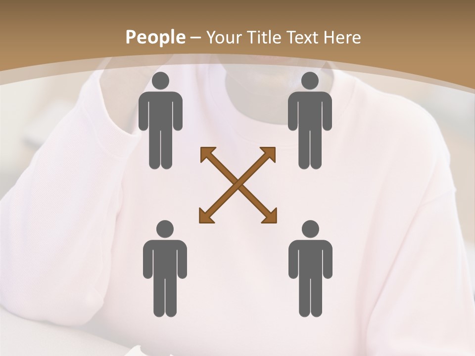 Mature Female Student Looking Confusion In Class PowerPoint Template