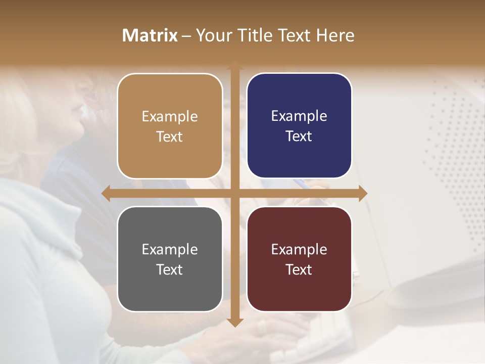 A Group Of People Looking At A Computer Screen PowerPoint Template