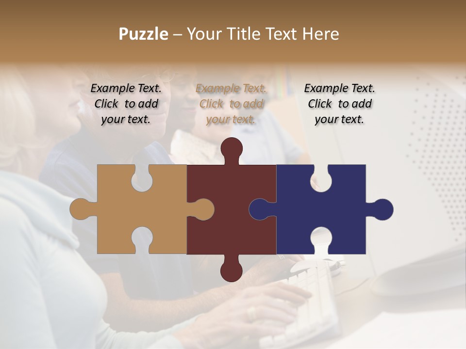 A Group Of People Looking At A Computer Screen PowerPoint Template