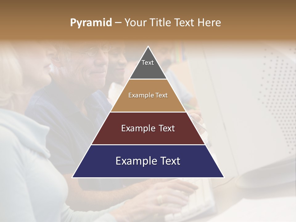 A Group Of People Looking At A Computer Screen PowerPoint Template