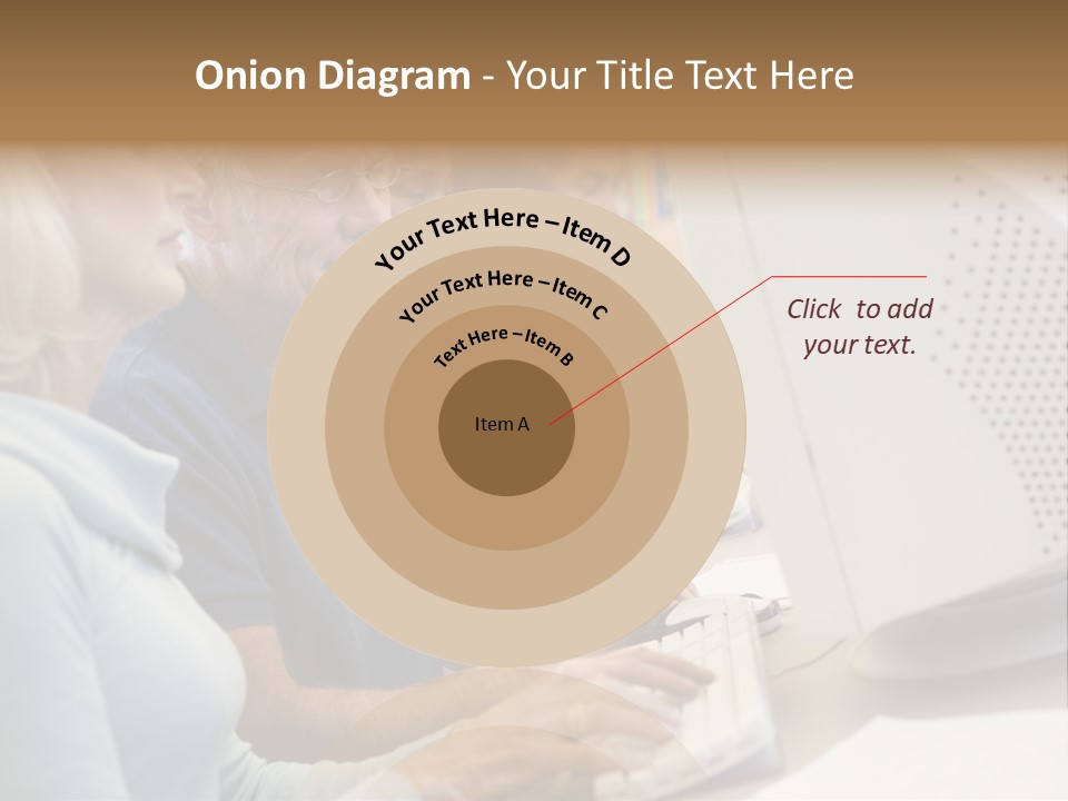 A Group Of People Looking At A Computer Screen PowerPoint Template