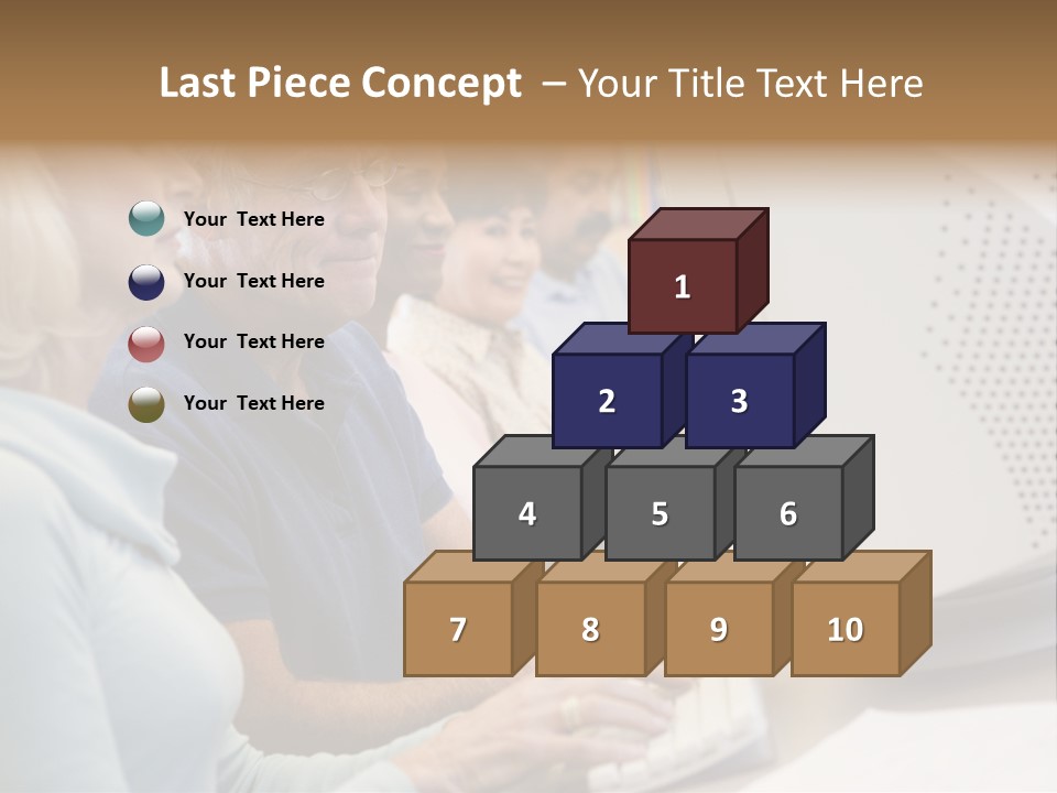 A Group Of People Looking At A Computer Screen PowerPoint Template