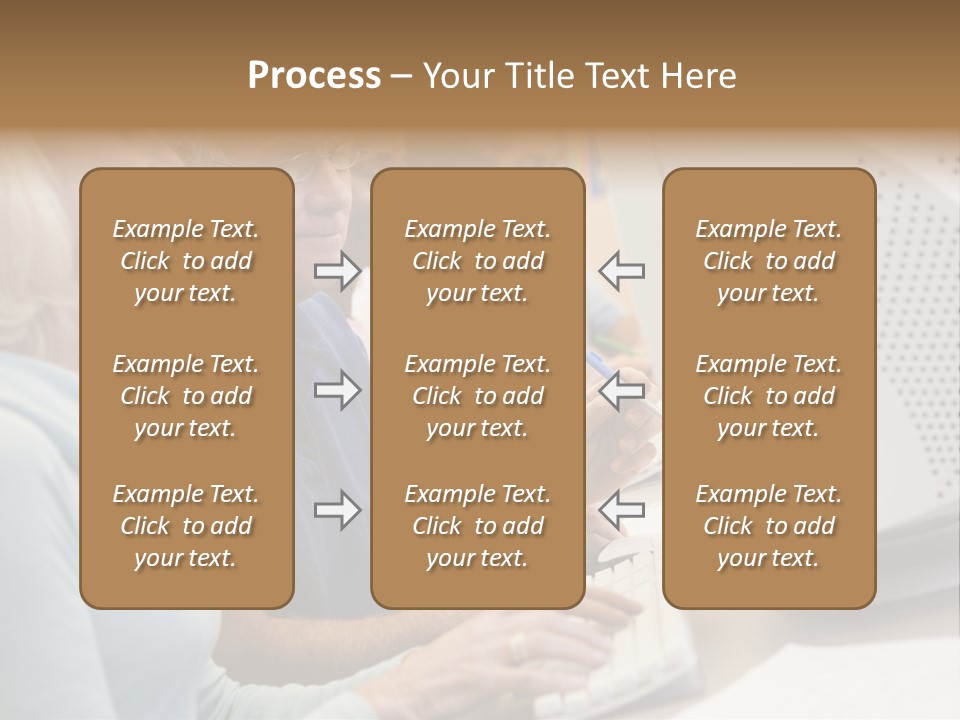 A Group Of People Looking At A Computer Screen PowerPoint Template