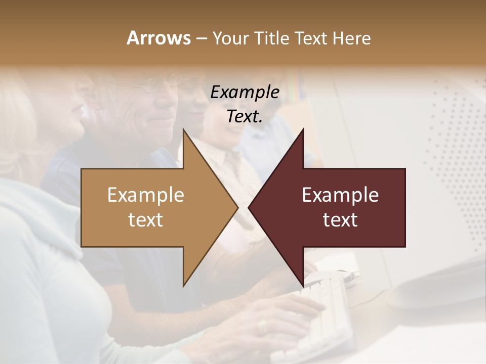 A Group Of People Looking At A Computer Screen PowerPoint Template