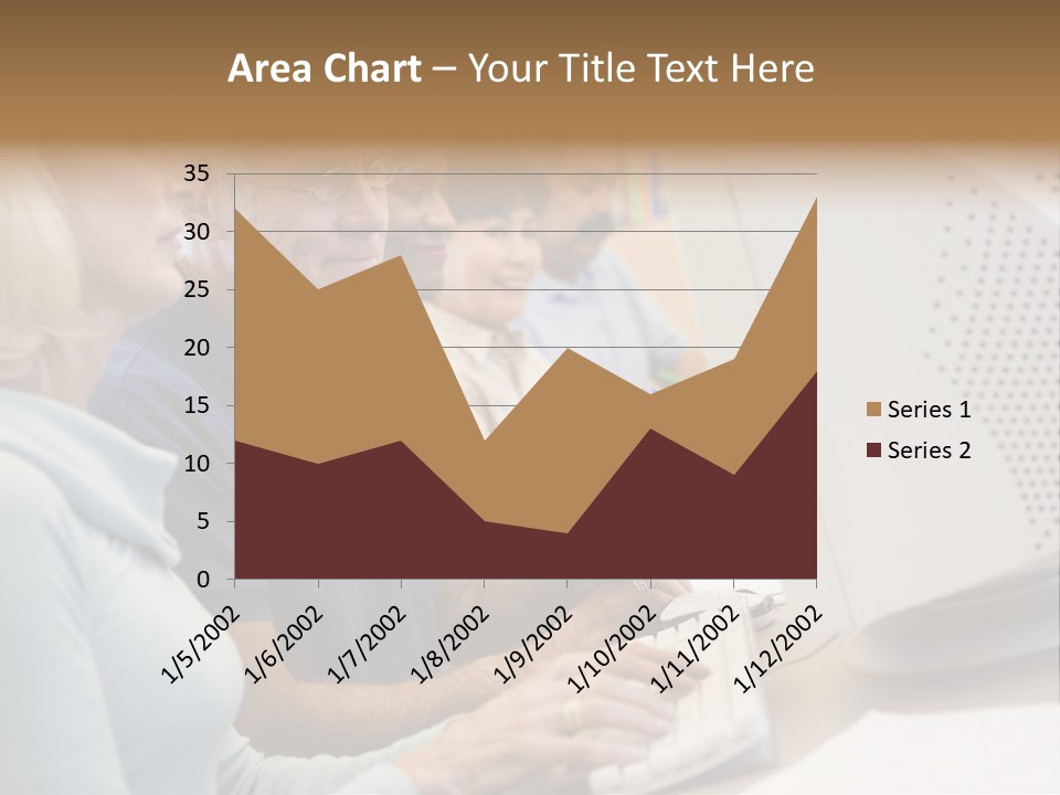 A Group Of People Looking At A Computer Screen PowerPoint Template