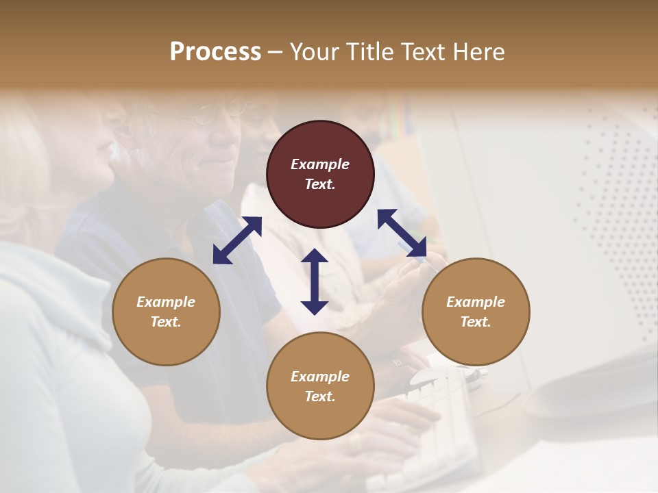 A Group Of People Looking At A Computer Screen PowerPoint Template