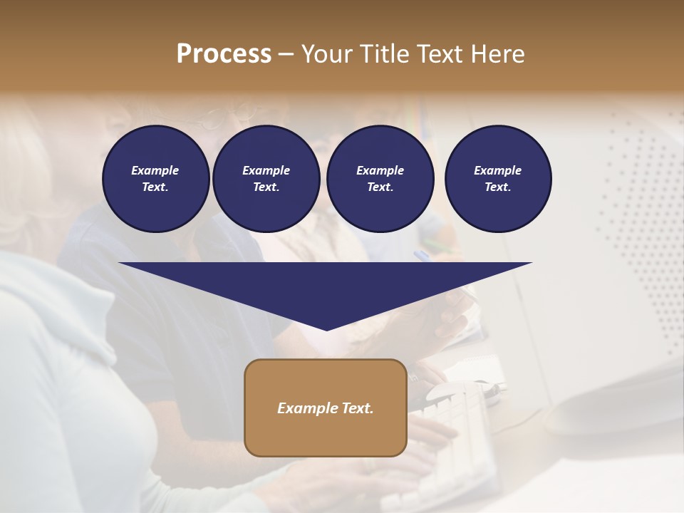 A Group Of People Looking At A Computer Screen PowerPoint Template
