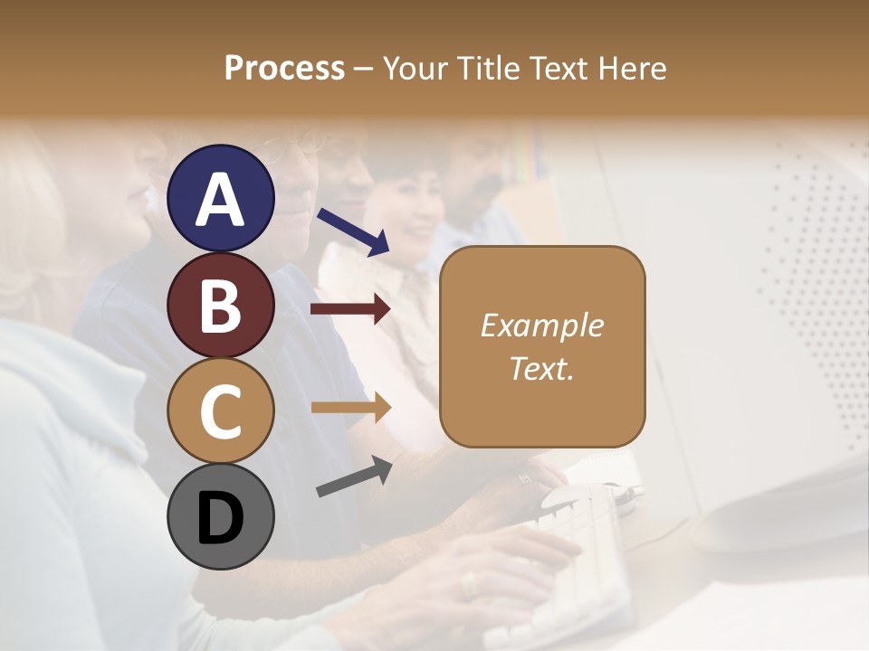A Group Of People Looking At A Computer Screen PowerPoint Template