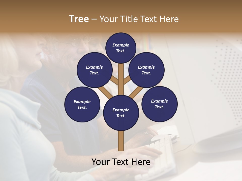 A Group Of People Looking At A Computer Screen PowerPoint Template