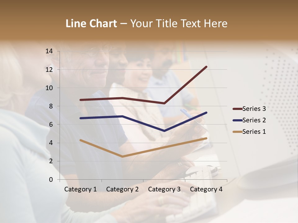 A Group Of People Looking At A Computer Screen PowerPoint Template