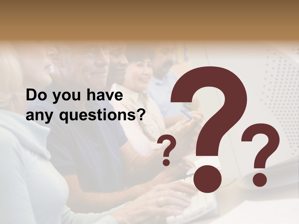A Group Of People Looking At A Computer Screen PowerPoint Template