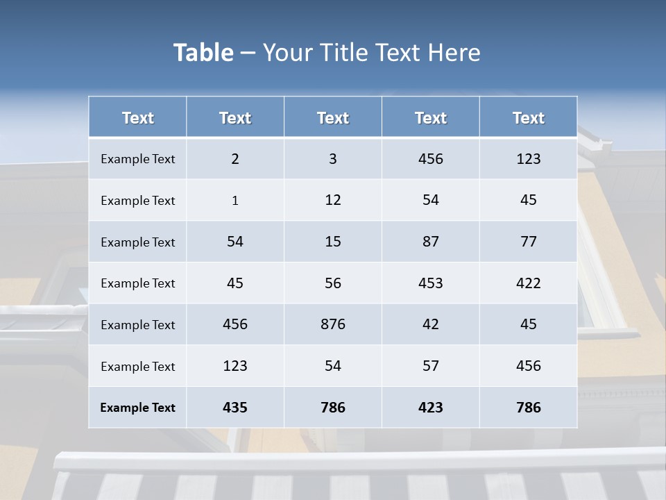 A Detail Of A Yellow Building Against A Bright Blue Sky. PowerPoint Template