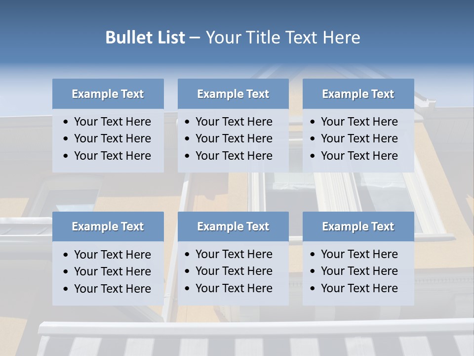 A Detail Of A Yellow Building Against A Bright Blue Sky. PowerPoint Template