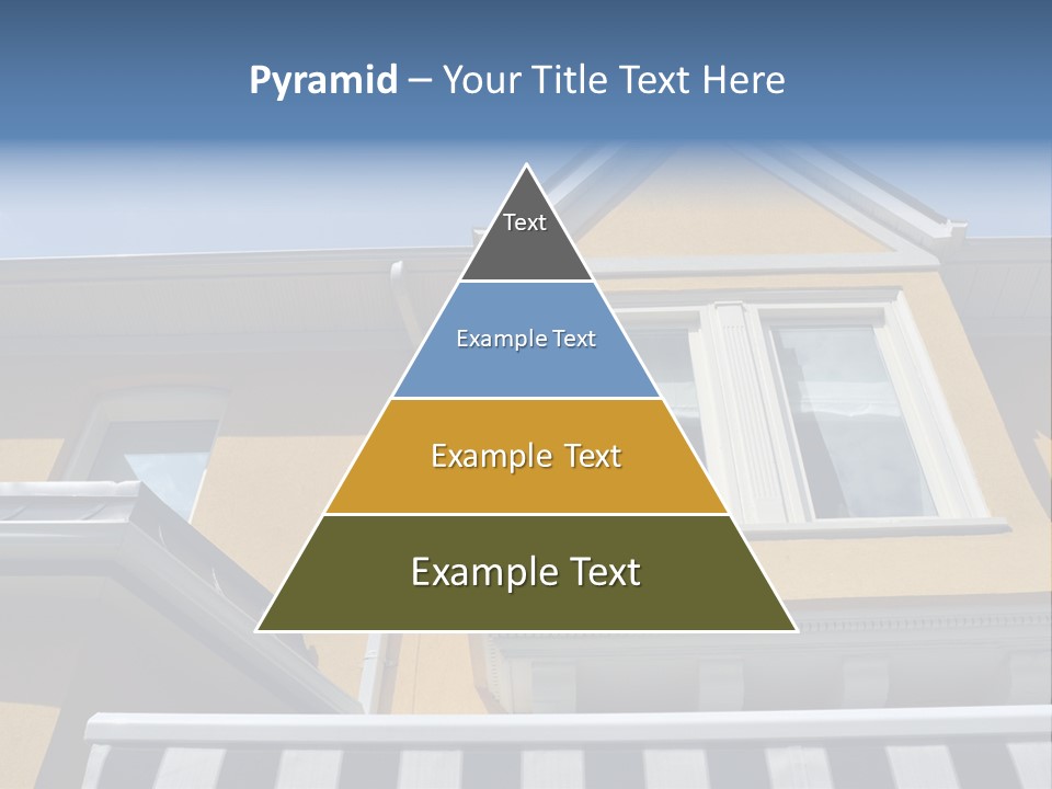 A Detail Of A Yellow Building Against A Bright Blue Sky. PowerPoint Template