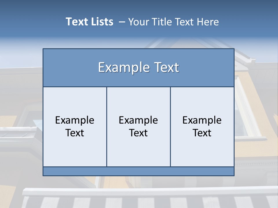 A Detail Of A Yellow Building Against A Bright Blue Sky. PowerPoint Template
