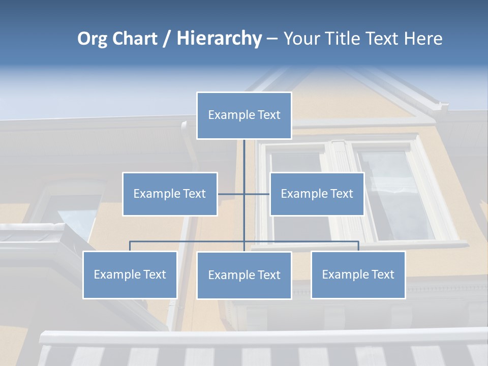 A Detail Of A Yellow Building Against A Bright Blue Sky. PowerPoint Template