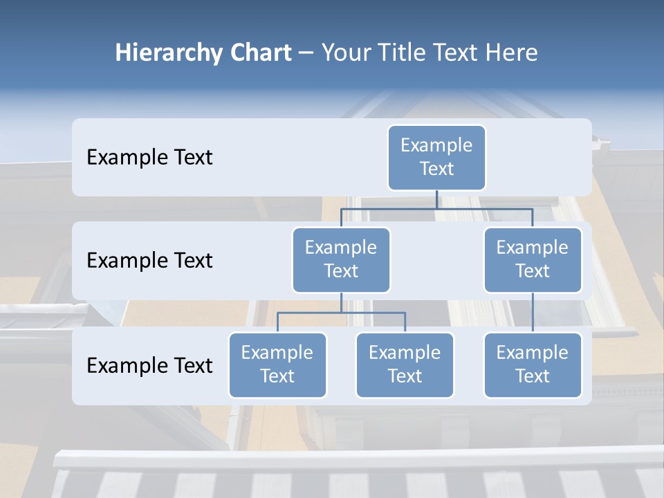 A Detail Of A Yellow Building Against A Bright Blue Sky. PowerPoint Template
