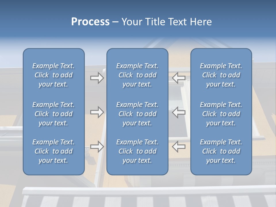 A Detail Of A Yellow Building Against A Bright Blue Sky. PowerPoint Template
