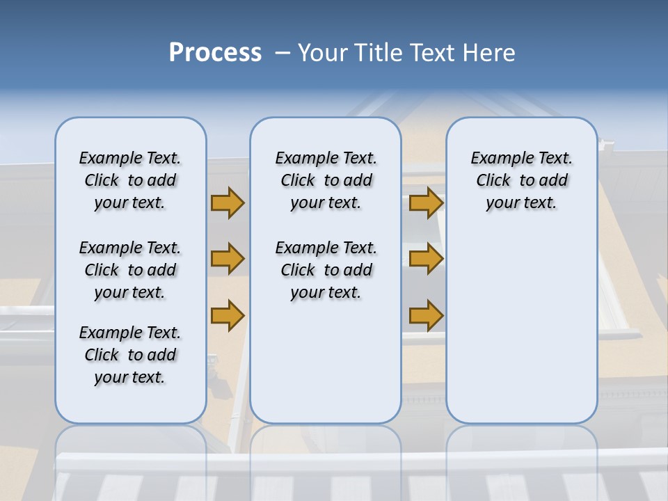 A Detail Of A Yellow Building Against A Bright Blue Sky. PowerPoint Template