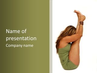 Yoga Pose Head Tucked PowerPoint Template