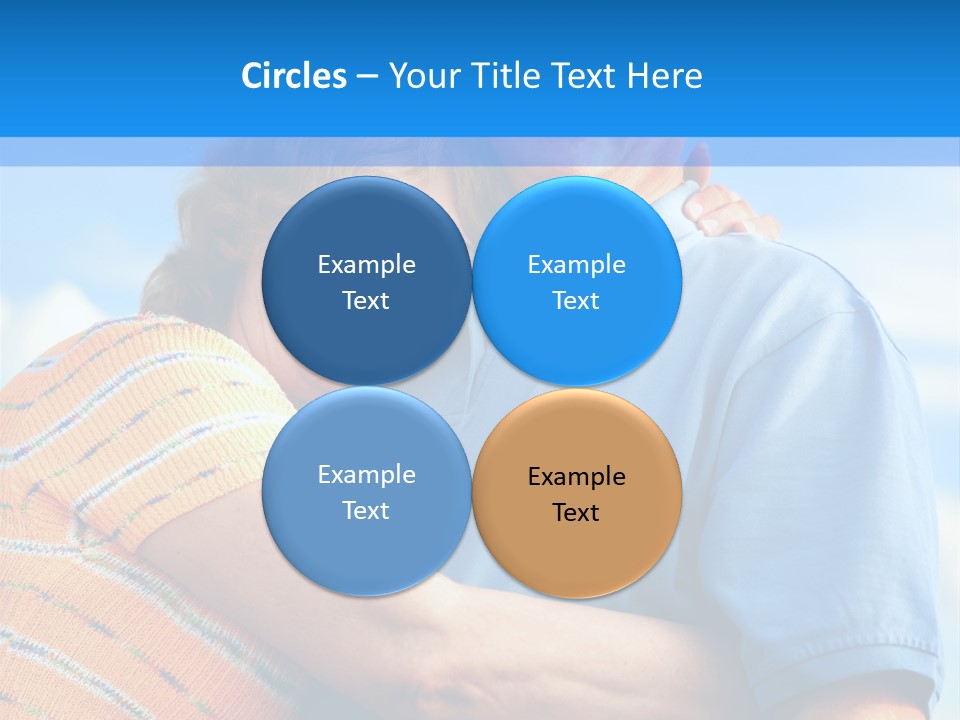 Smiling Happy Elderly Couple In Love Outdoor PowerPoint Template