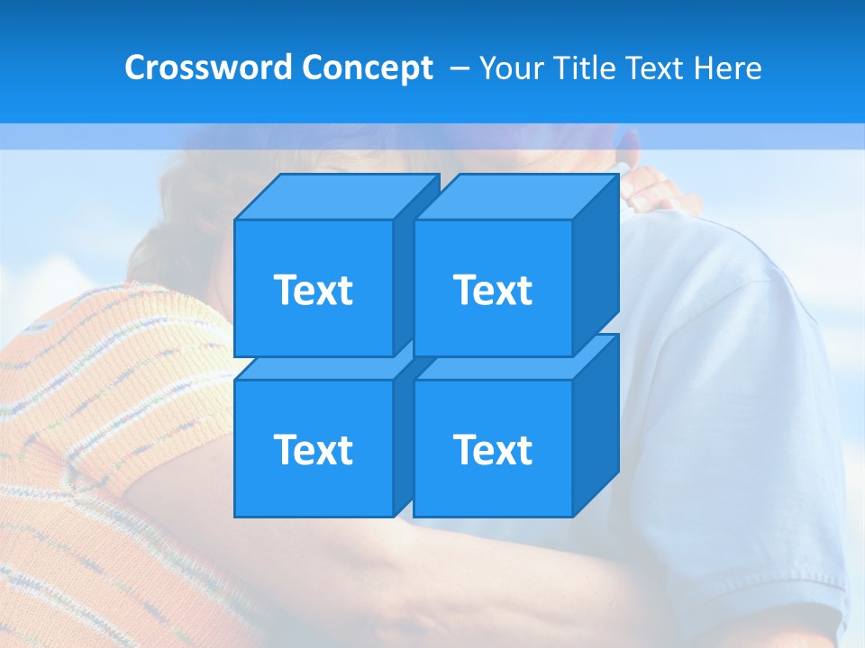 Smiling Happy Elderly Couple In Love Outdoor PowerPoint Template