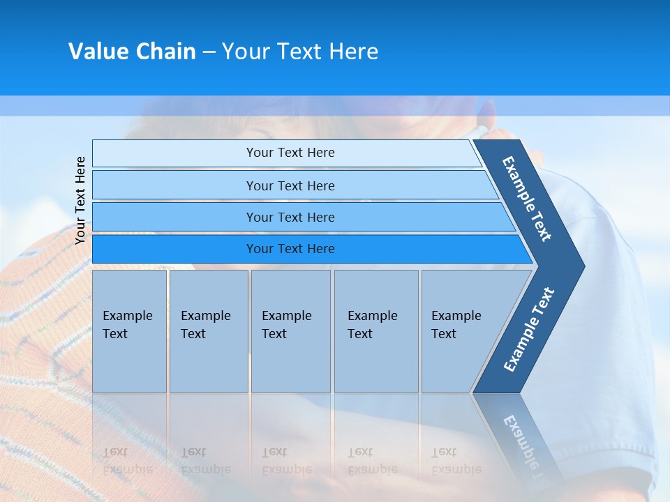 Smiling Happy Elderly Couple In Love Outdoor PowerPoint Template