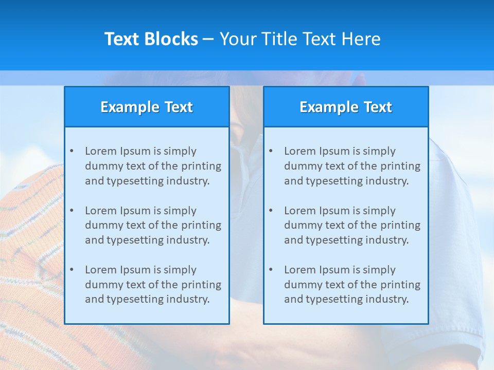 Smiling Happy Elderly Couple In Love Outdoor PowerPoint Template